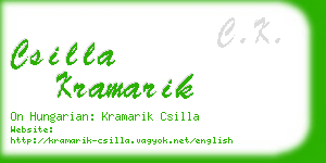 csilla kramarik business card